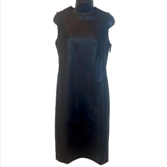 Spanx Faux Leather Sheath Dress in Luxe Black in Medium - Picture 13 of 13